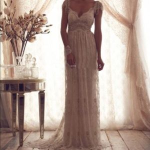 NIB Custom Romantic Lace and Beaded Wedding Gown